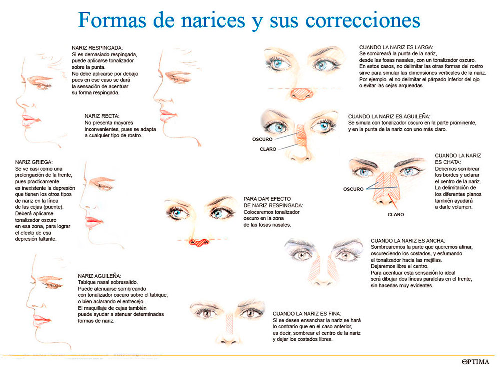 Correcciones de narices (maquillaje)